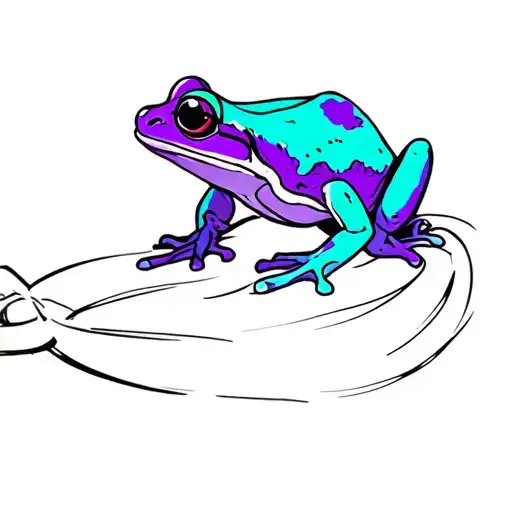 Purple And Teal Tree Frog