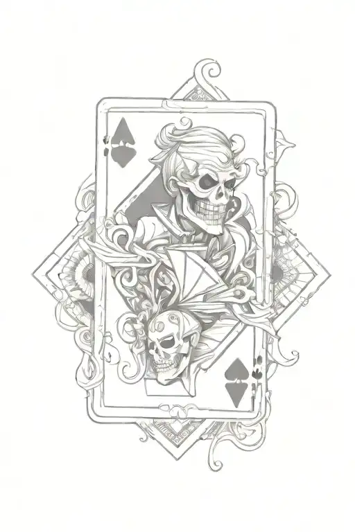 Playing Card Dice Joker Ace