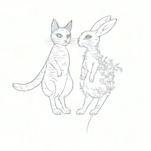 A Cat And A Bunny