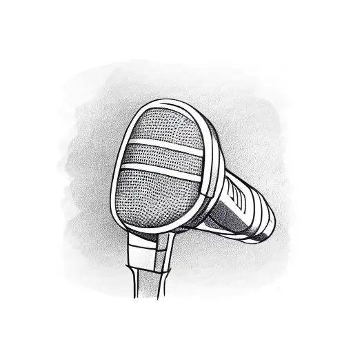 Small Microphone With Music Notes