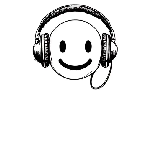 Emoticon Smile Headphones Rock Music