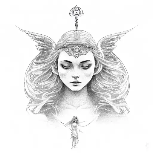 Earthy Feminine Angel Woman