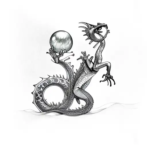A Water Dragon With A Pearl