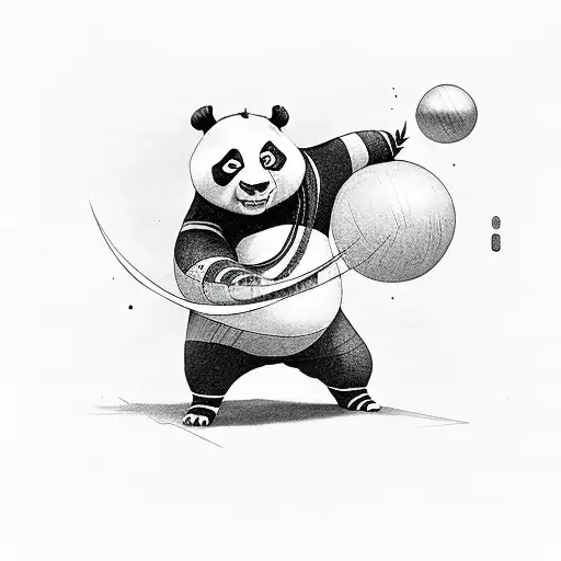 Kungfu Panda With A Firing Ball