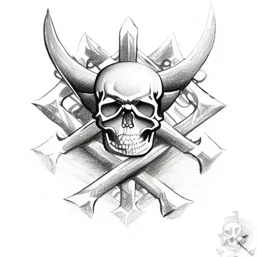 Skull Crossbones Pirate Ship
