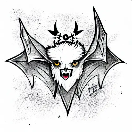 A Bat With A Maltese Cross