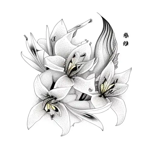 Pretty Koi Fish With Lilys & Butterflys