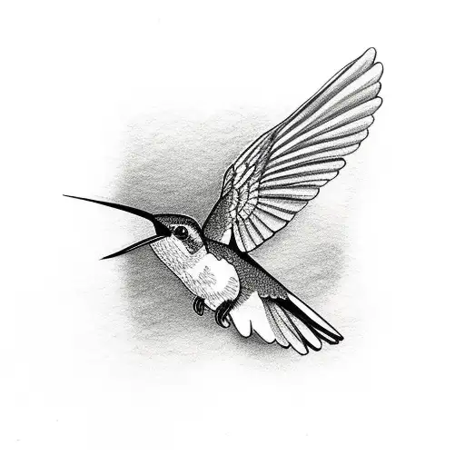 Red Truck Outline With Hummingbird