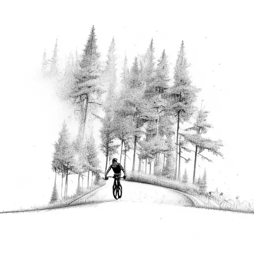 A Bike Rider Came In The Forest For Wildlife Photography