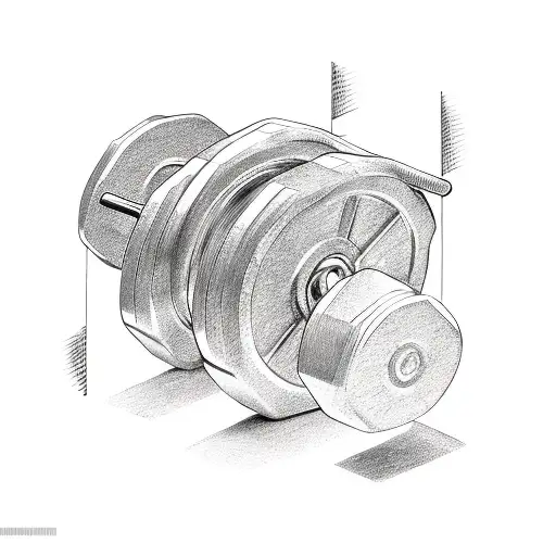 A Weightlifting Barbell Made Up Of Interconnected Car Engine Pistons