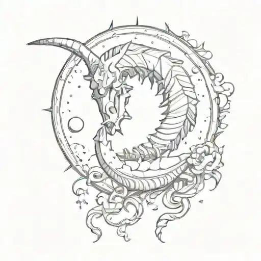 Scorpio And Crescent Moon