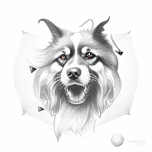 Demonic Dog With Crystals