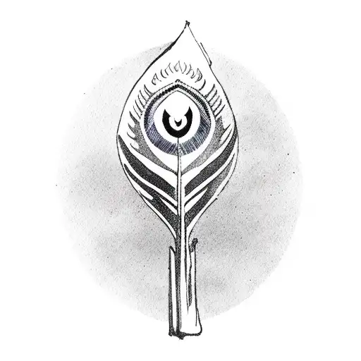 Flute With Peacock's Feather