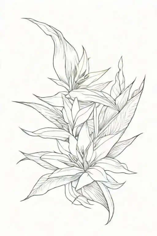 The Bird Of Paradise Flower Intertwined