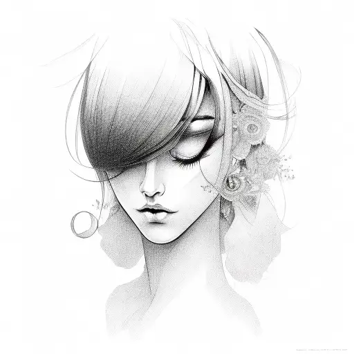 Beautiful Girl With Flowera