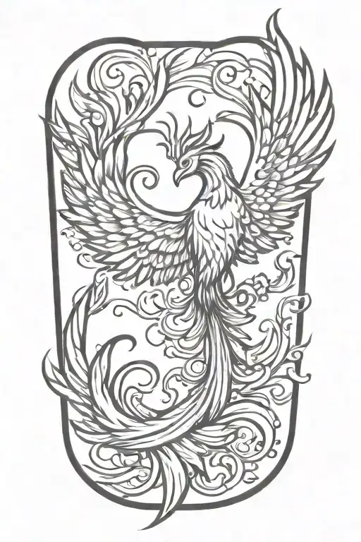 Phoenix With One Wing High And The Other Low