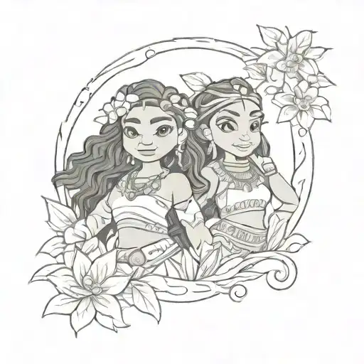 Moana 2 Sister Tattoos Cute