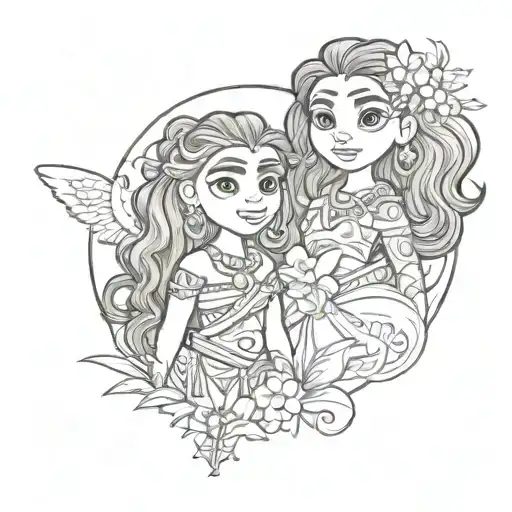 Moana 2 Sister Tattoos Cute Items