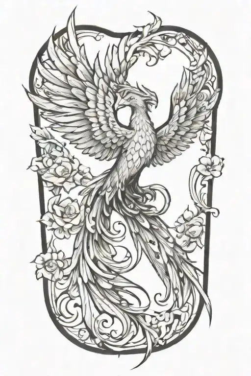 Phoenix With One Wing High And The Other Low