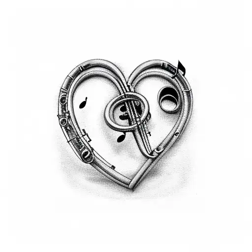 Music Notes Form Heart Shape