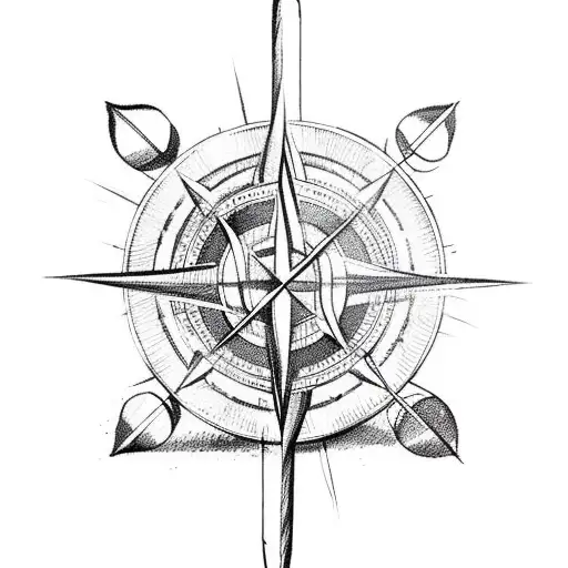 Arrow With A Compass