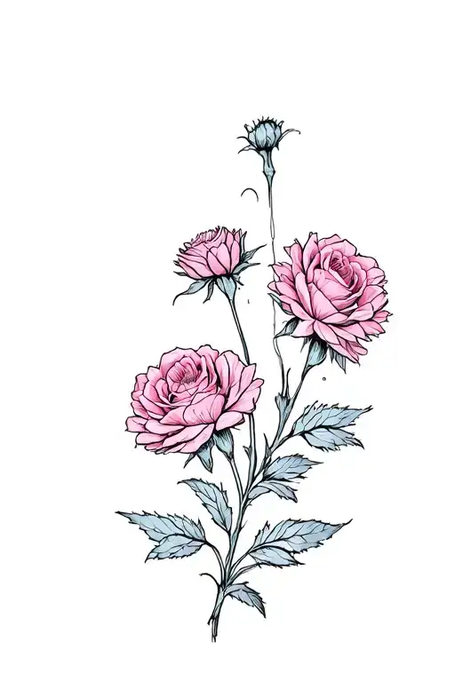 Rose Aster Marigold Feminine Strong Independent