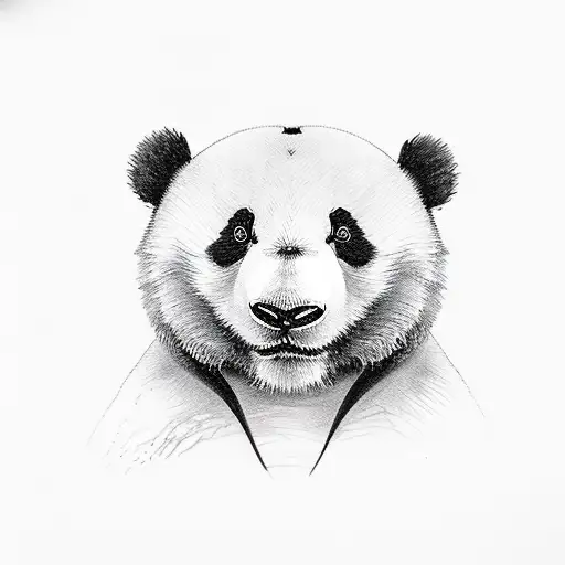 Panda Holding An Infinity Symbol In Its Paws