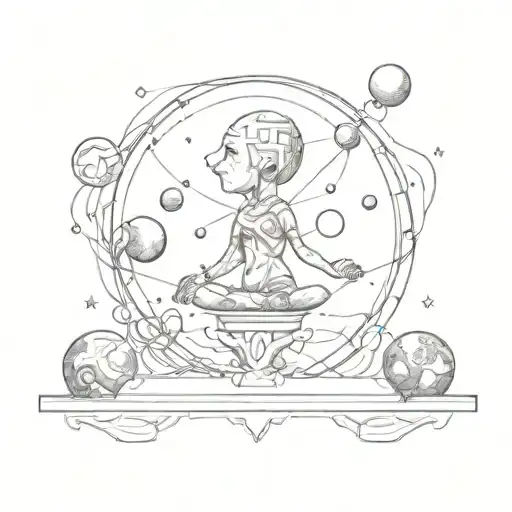 Balance With Heart And Brain With Space Related