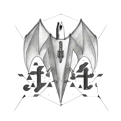 Letter J With Bat Wings