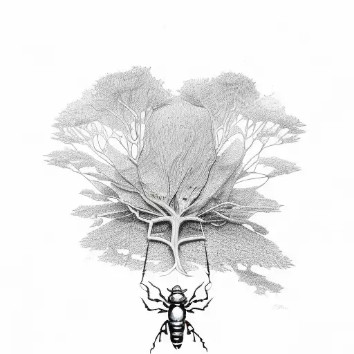 Tree Branching From A Beetle