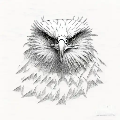 A Serene Sandy Beach Landscape With Eagle Head In Sky