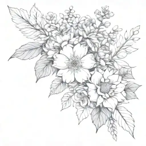 March October November December Birth Flower Bouquet