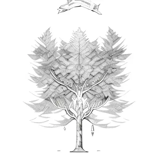 Family Tree With Justice Scales As Leaves