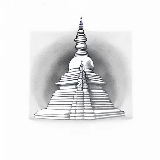 Buddha Ashthamangal And Stupa