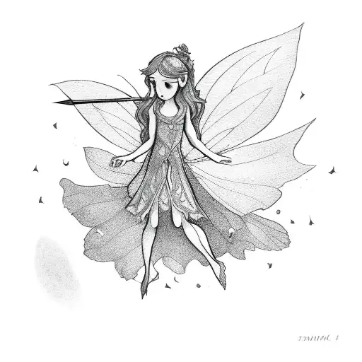 Small Fairy Waving A Wand