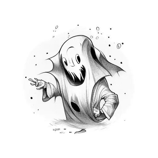 Dancing Cartoon Ghost