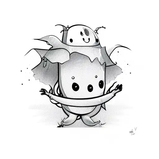 Dancing Cute Cartoon Ghost