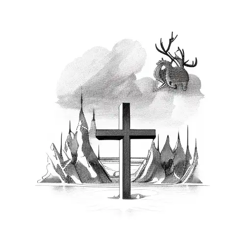 Illustration Of A Meaningful Bible Verse With Cross