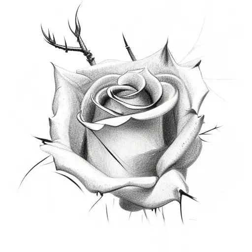 Bloody Rose With Thorns