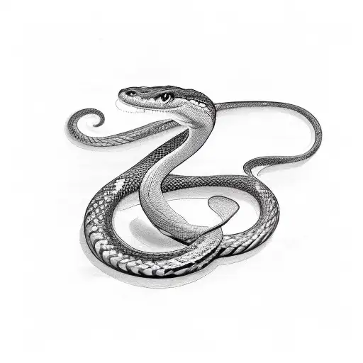 Letters O And C With A Snake