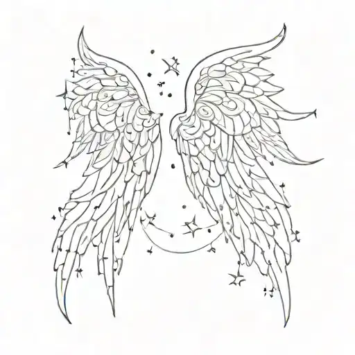 Angel Wings Notes Floating Leo Constellation