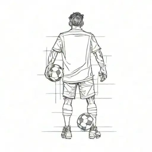 A Man Standing In Front Of A Soccer Field