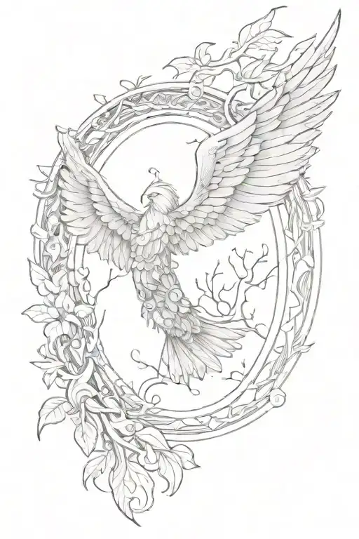 Wings On The Number 7 With The Tree Of Life In The Background