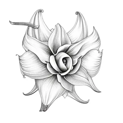 Amaryllis Flower With Angel Wings