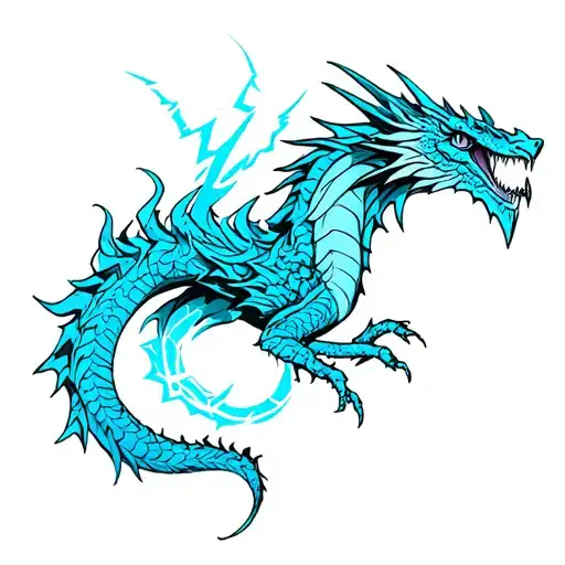 Lightning Blue Dragon Wrapped