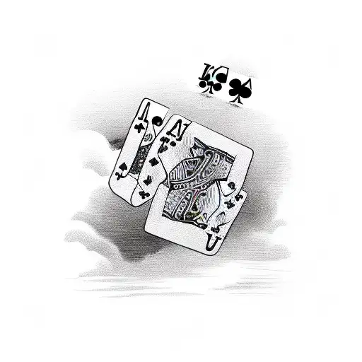 Card Of Ace With The Word Lucky And Gambling