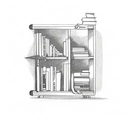 A Bookshelf Filled With Punk Music Albums