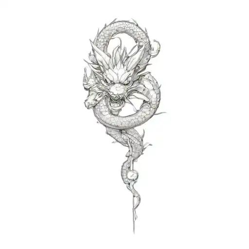 Shenron Dragon Ball On Tower Surrounded