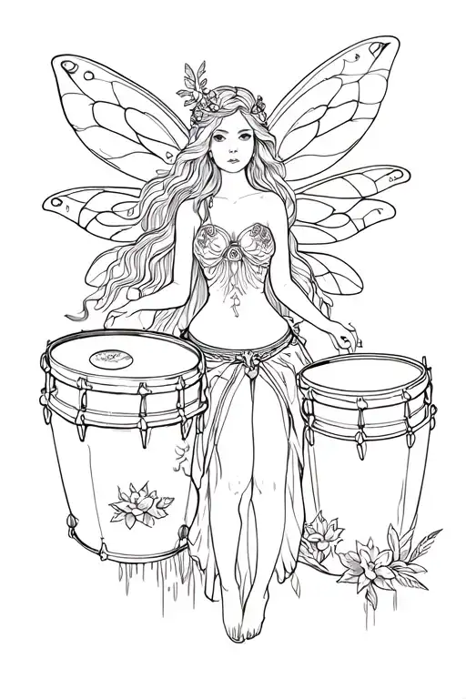 Fairy Garden With Drums For Rib