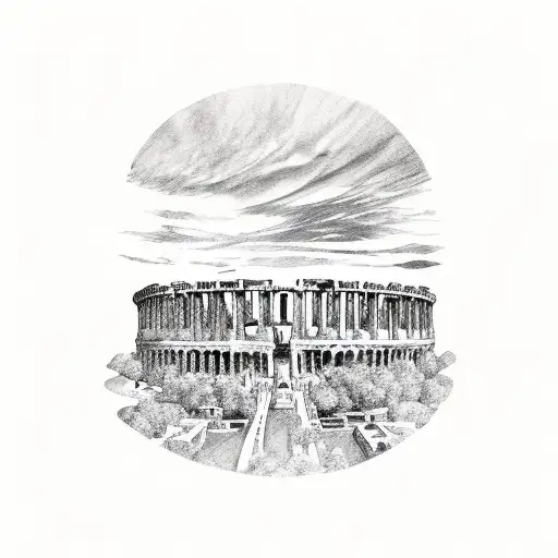 Greek Mythology With Rome In The Background